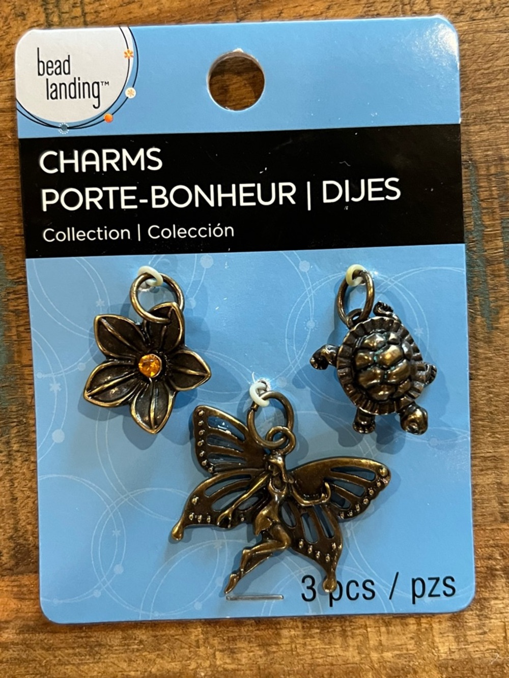 BUNDLE ONLY Charm Bundle Bronze Tone Fairy Turtle Tortoise Flower NWT